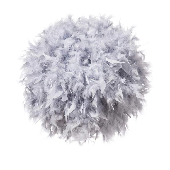 Waneway Feather Lamp Shade for Ceiling Pendant Light, Lampshade 15.7 In, Gray - Picture 1 of 7